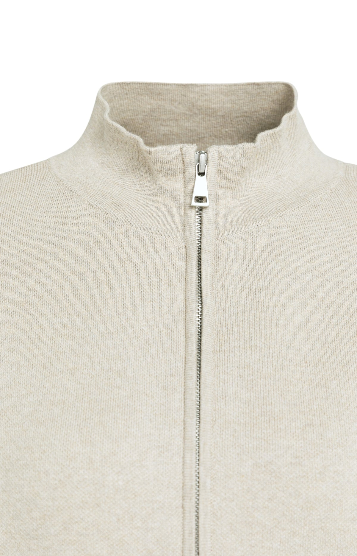 Jacquard Strickjacke | pure cashmere grey melange
