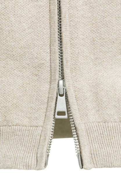 Jacquard Strickjacke | pure cashmere grey melange