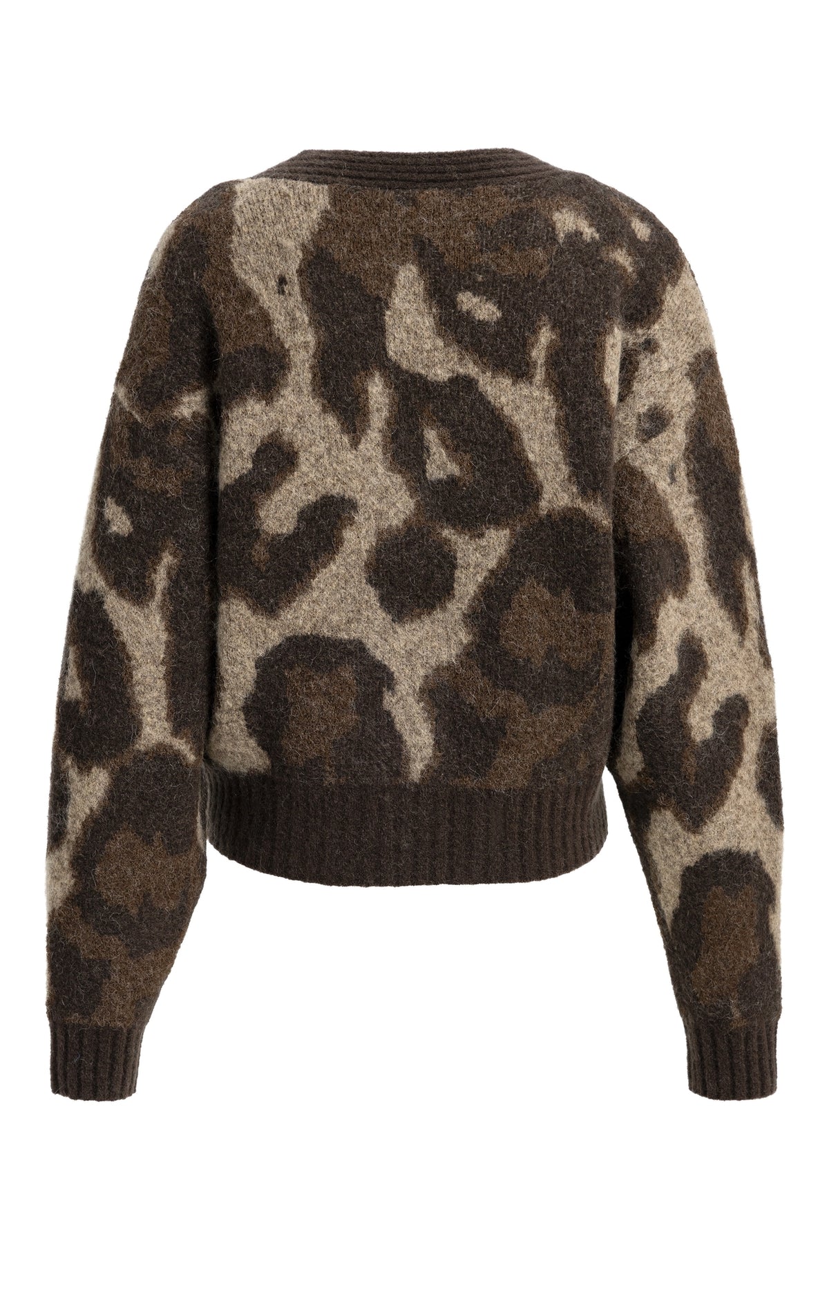 Strick Cardigan mit Muster | Cocoa Brown Dessin