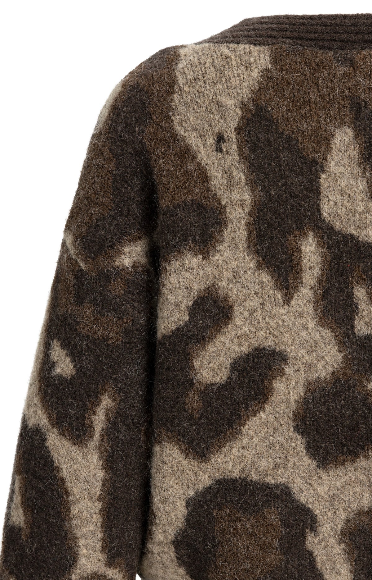 Strick Cardigan mit Muster | Cocoa Brown Dessin