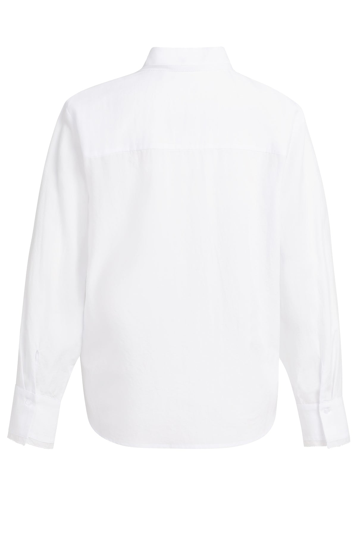 Langarmbluse mit Kragendetail | pure white