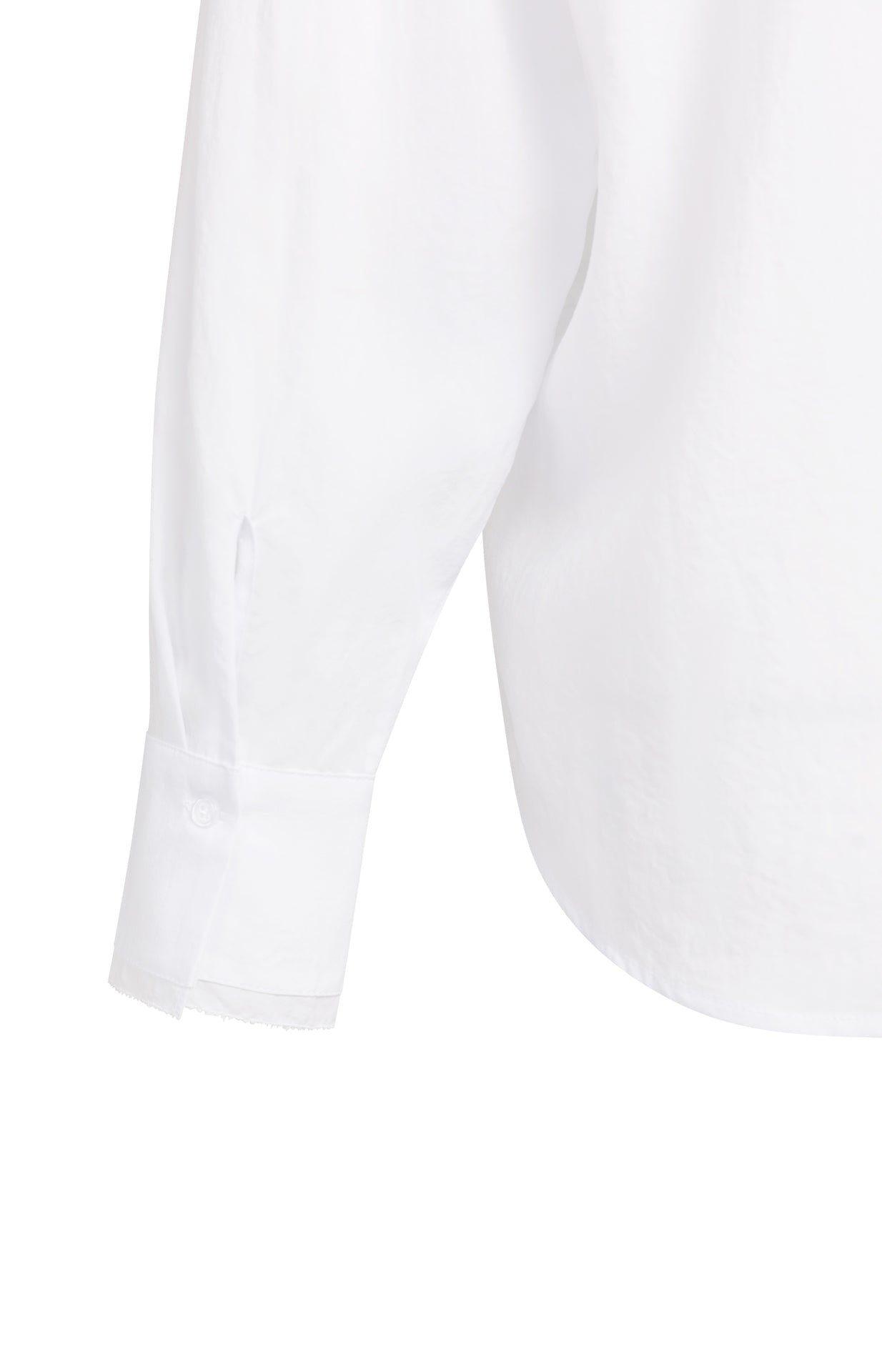 Langarmbluse mit Kragendetail | pure white