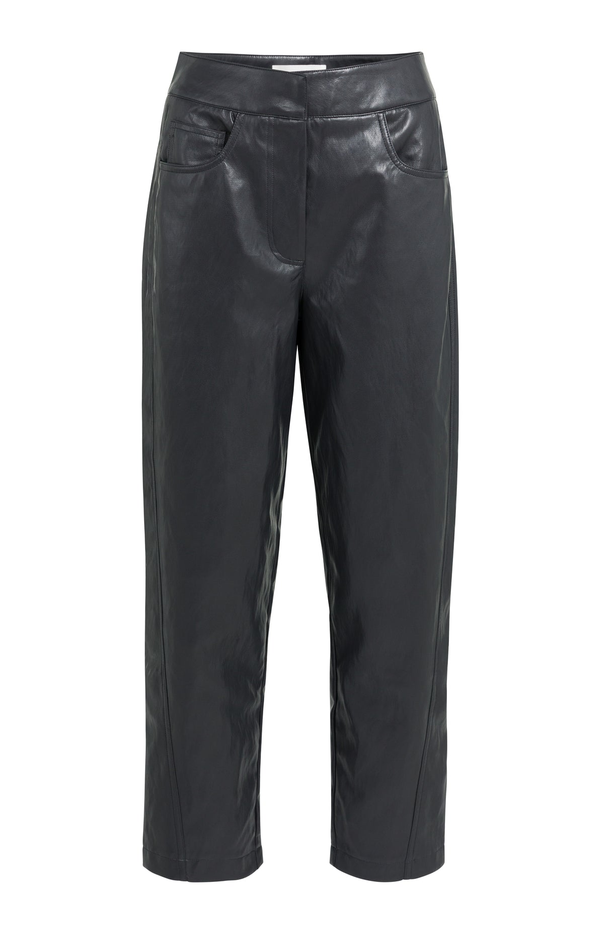 Lederimitat Hose im Karotten-Schnitt | Hole Black