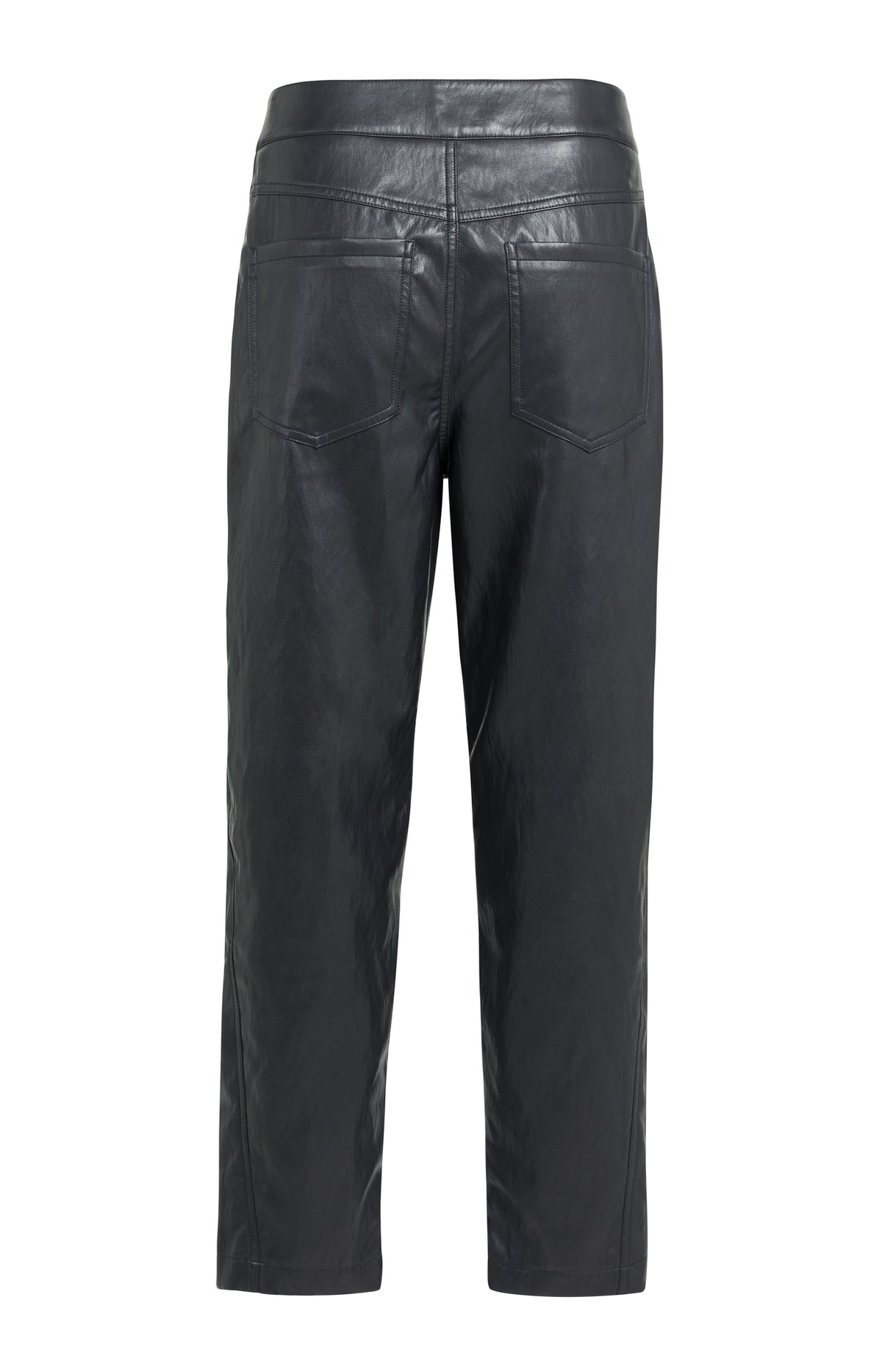 Lederimitat Hose im Karotten-Schnitt | Hole Black