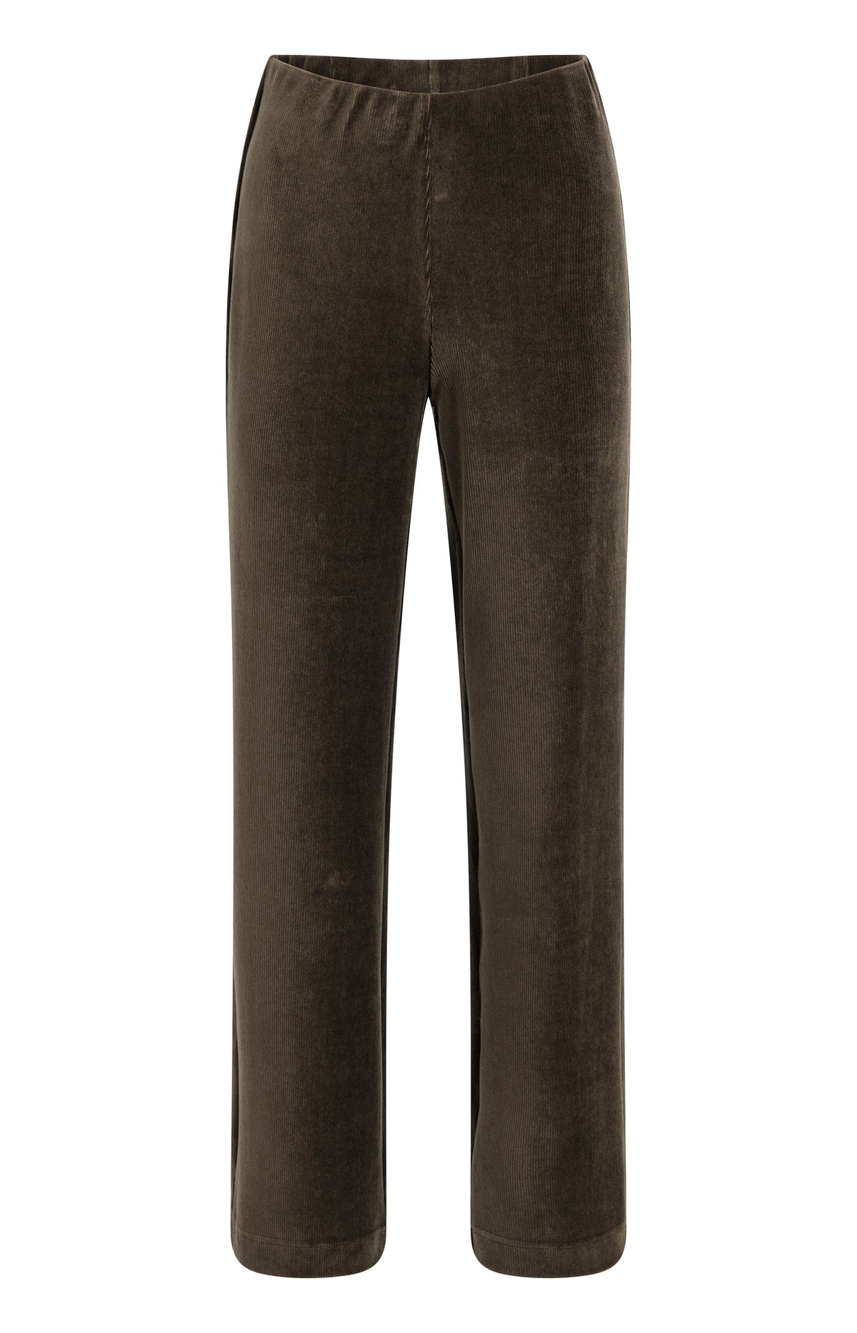 Wide Leg Hose aus geripptem Velours | Delicioso