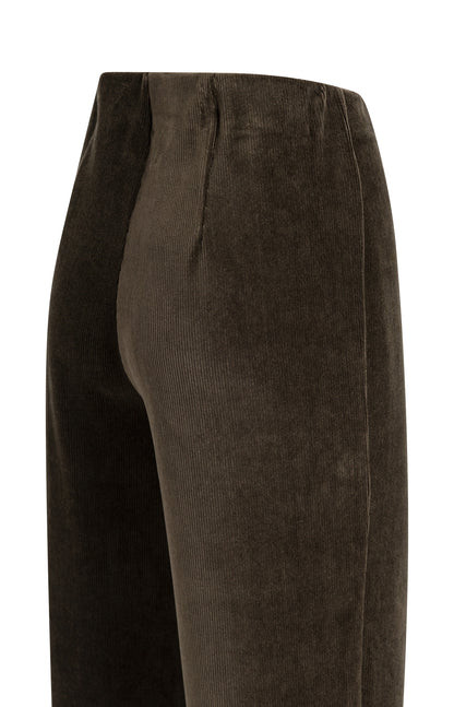 Wide Leg Hose aus geripptem Velours | Delicioso