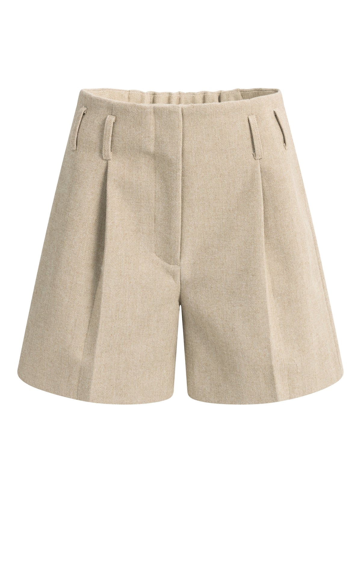Shorts aus Melange | Beige Melange