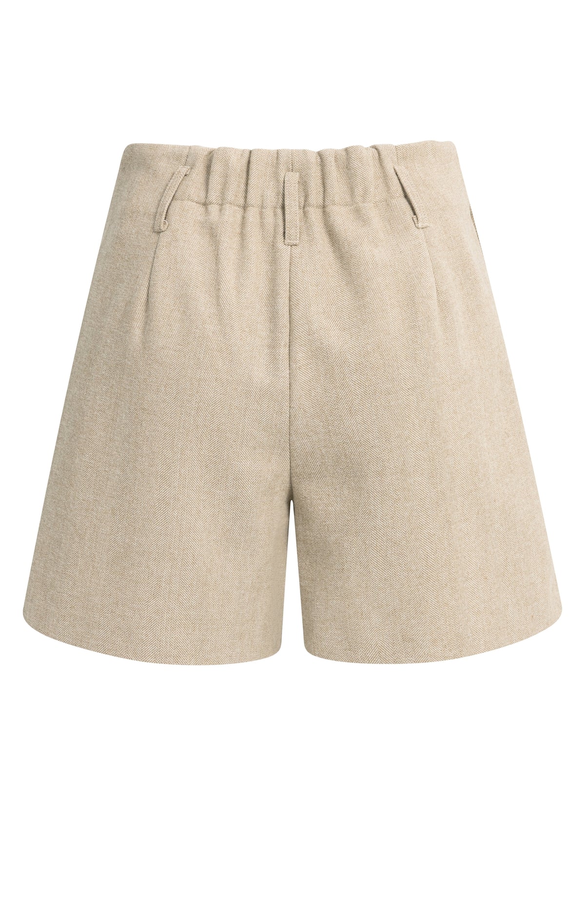 Shorts aus Melange | Beige Melange