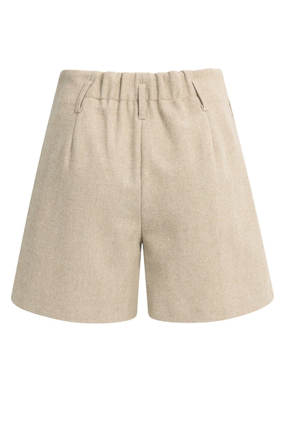 Shorts aus Melange | Beige Melange