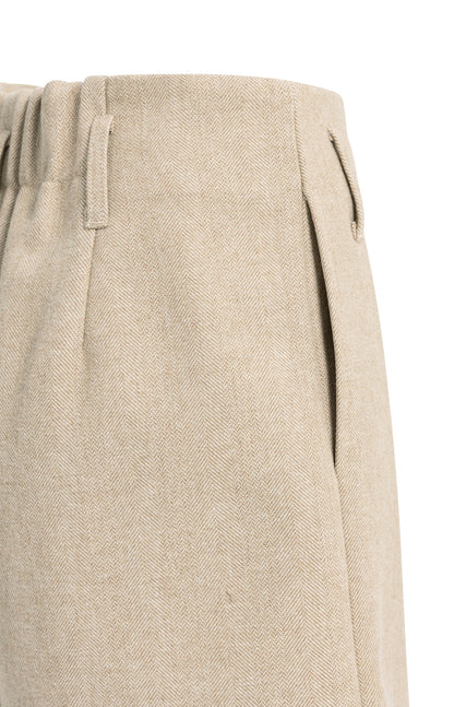 Shorts aus Melange | Beige Melange