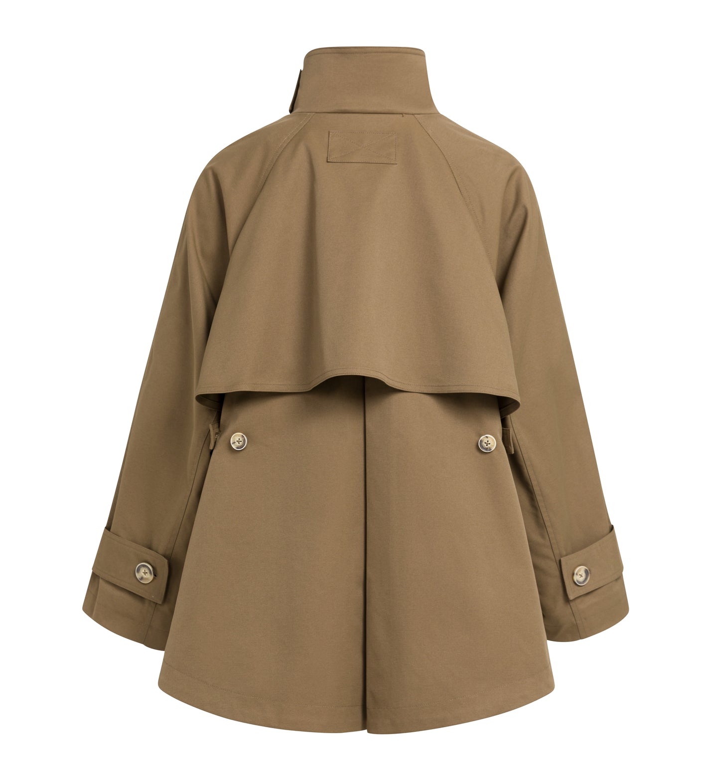Trenchcoat Jacke in A-Linie | Teak Brown Melange