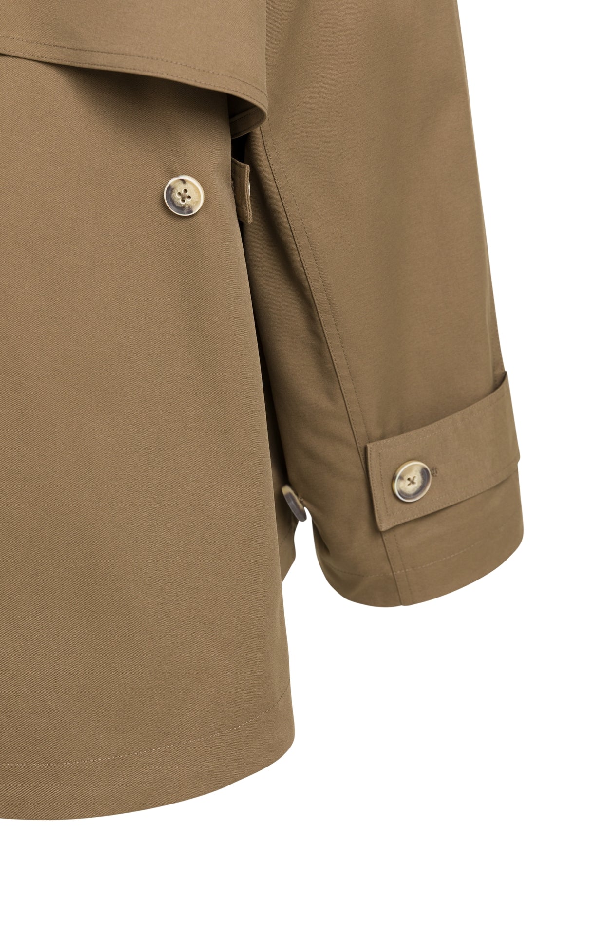 Trenchcoat Jacke in A-Linie | Teak Brown Melange
