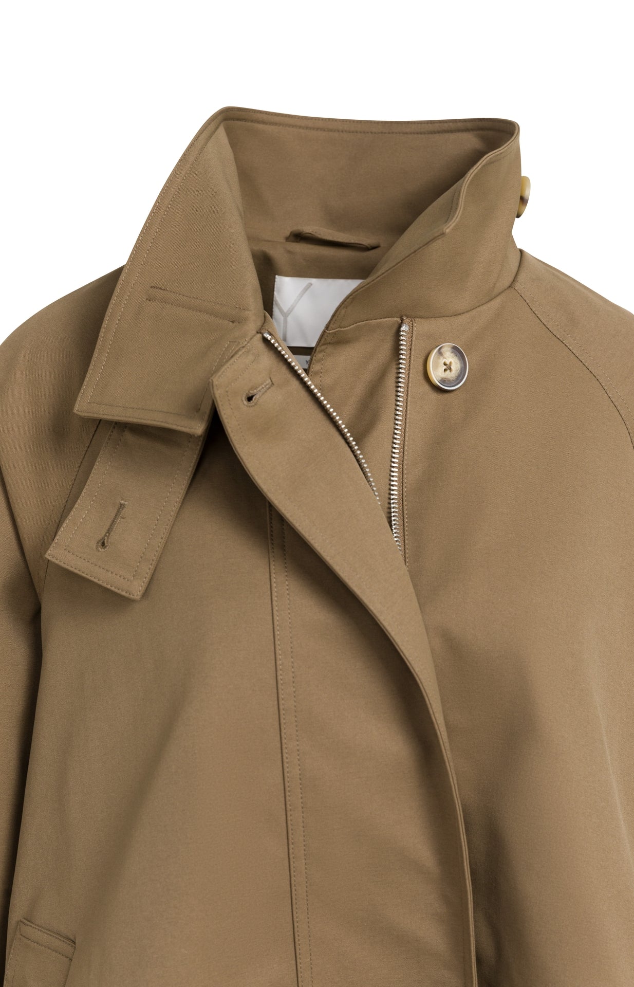 Trenchcoat Jacke in A-Linie | Teak Brown Melange