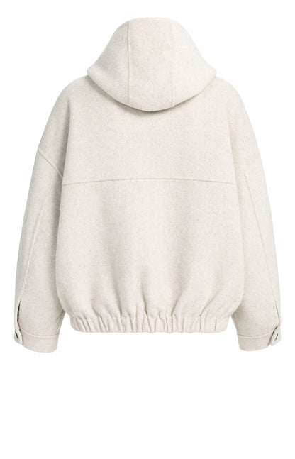 Oversized Jacke aus Wollmischung | Pure Cashmere Grey Melange