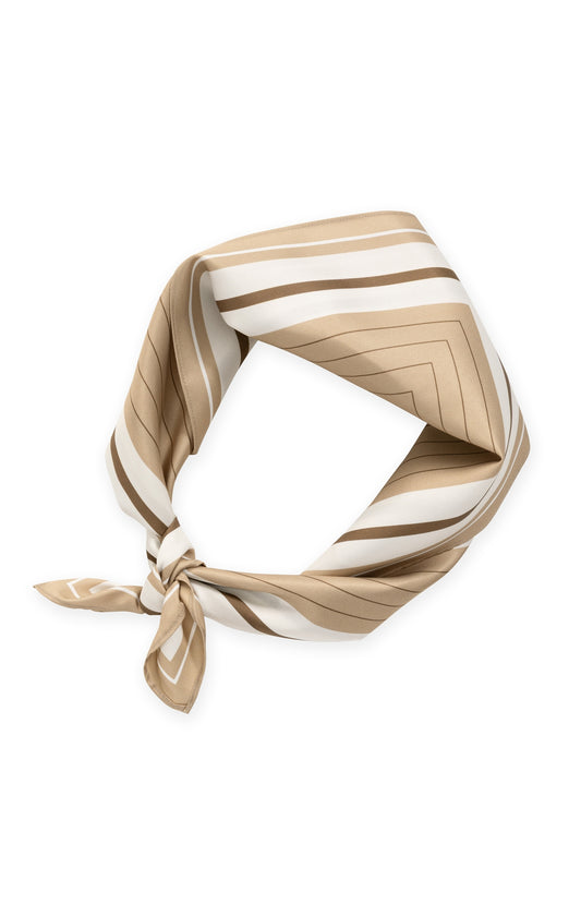 Seidentuch mit Streifenmuster | Cornstalk Brown Dessin