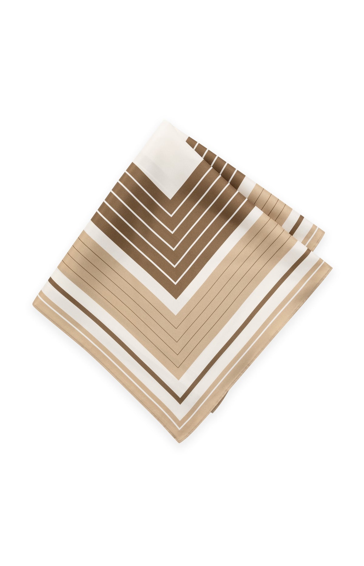Seidentuch mit Streifenmuster | Cornstalk Brown Dessin
