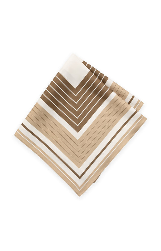 Seidentuch mit Streifenmuster | Cornstalk Brown Dessin