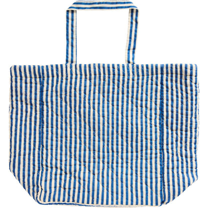Tasche wattiert m/offwhite und blauen Streifen