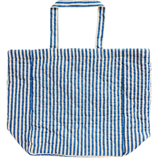 Tasche wattiert m/offwhite und blauen Streifen
