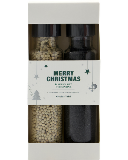 Gift box Black sea salt & white pepper