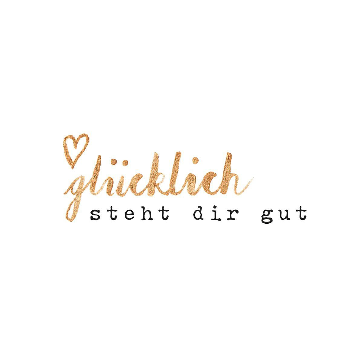 Serviette Glücklich 33x33 cm