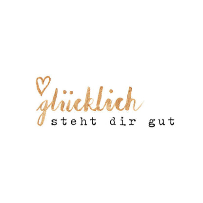 Serviette Glücklich 33x33 cm