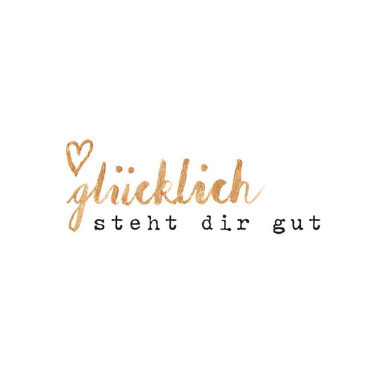 Serviette Glücklich 33x33 cm