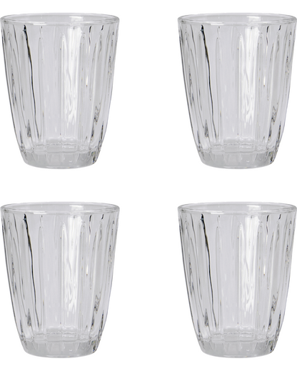 Wasserglas Groove 4er Set