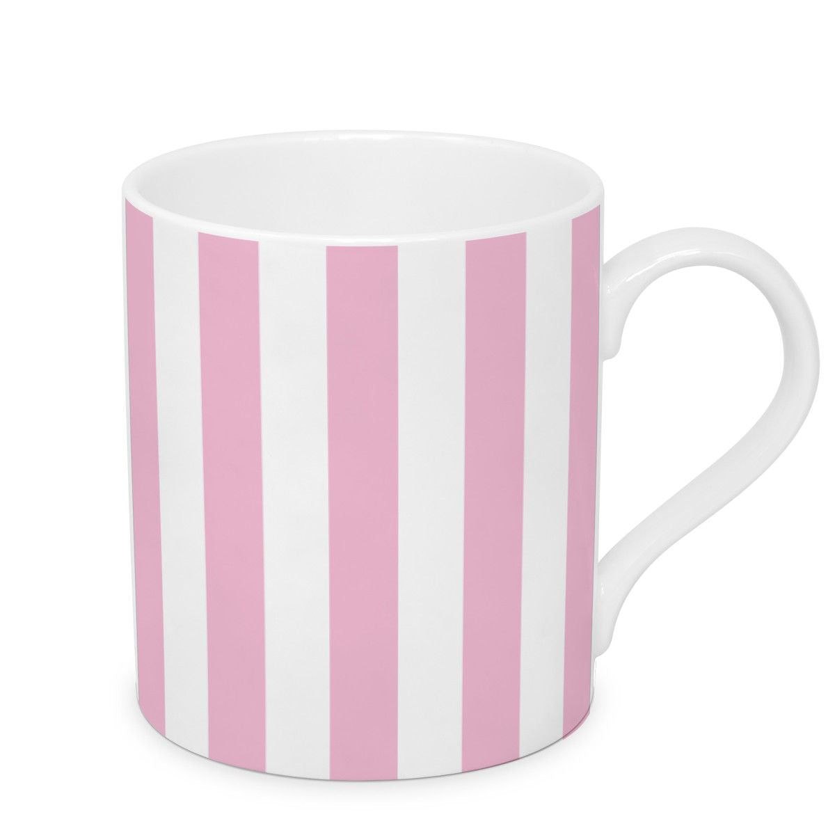 Tasse rosa/weiß gestreift