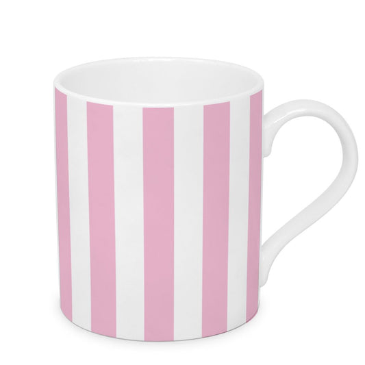 Tasse rosa/weiß gestreift