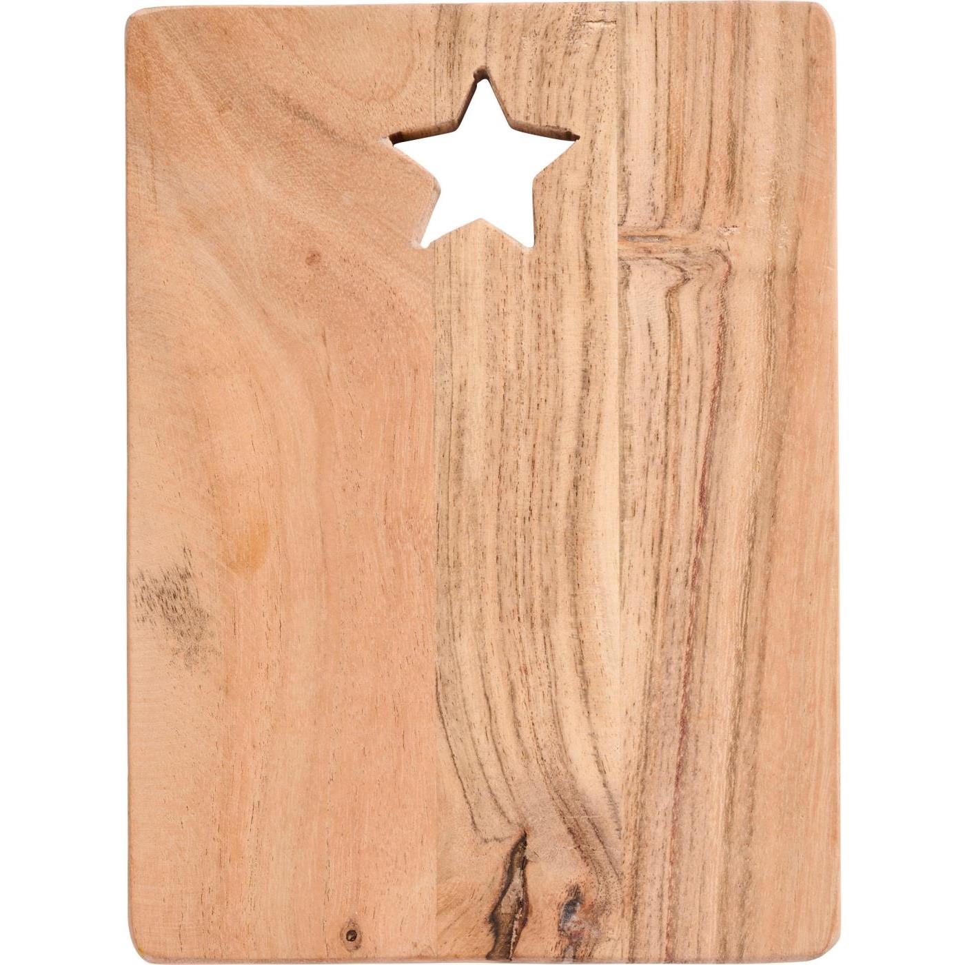 Schneidebrett mit ausgeschnittenem Stern