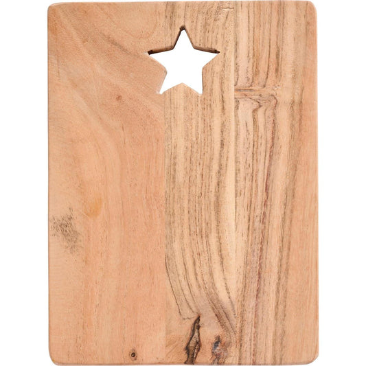 Schneidebrett mit ausgeschnittenem Stern