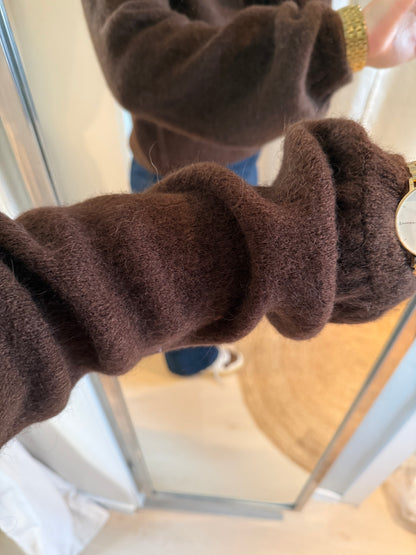 Strickpullover Rundhals chocolate