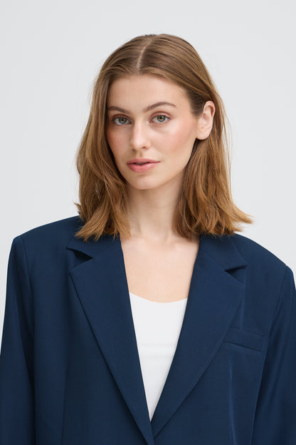 IHFAVA OVERSIZED BLAZER | dark navy