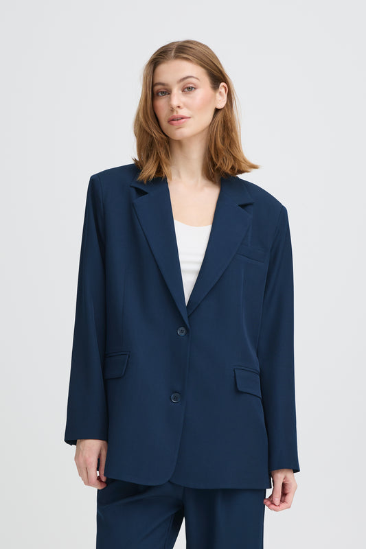 IHFAVA OVERSIZED BLAZER | dark navy