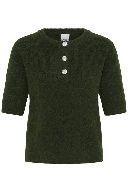 IH FANTIA Strickshirt | Forest Night Melange