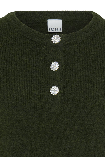 IH FANTIA Strickshirt | Forest Night Melange