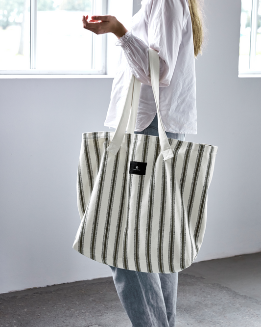 Stofftasche Off White/ Braun