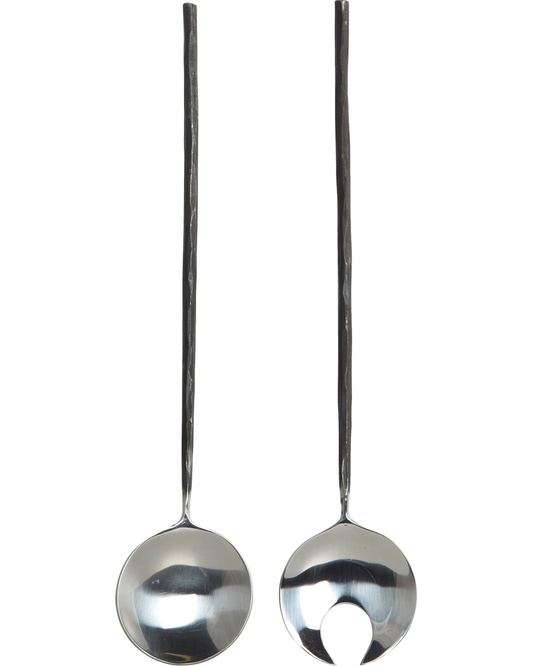 Salatbesteck Schwarz/Silber