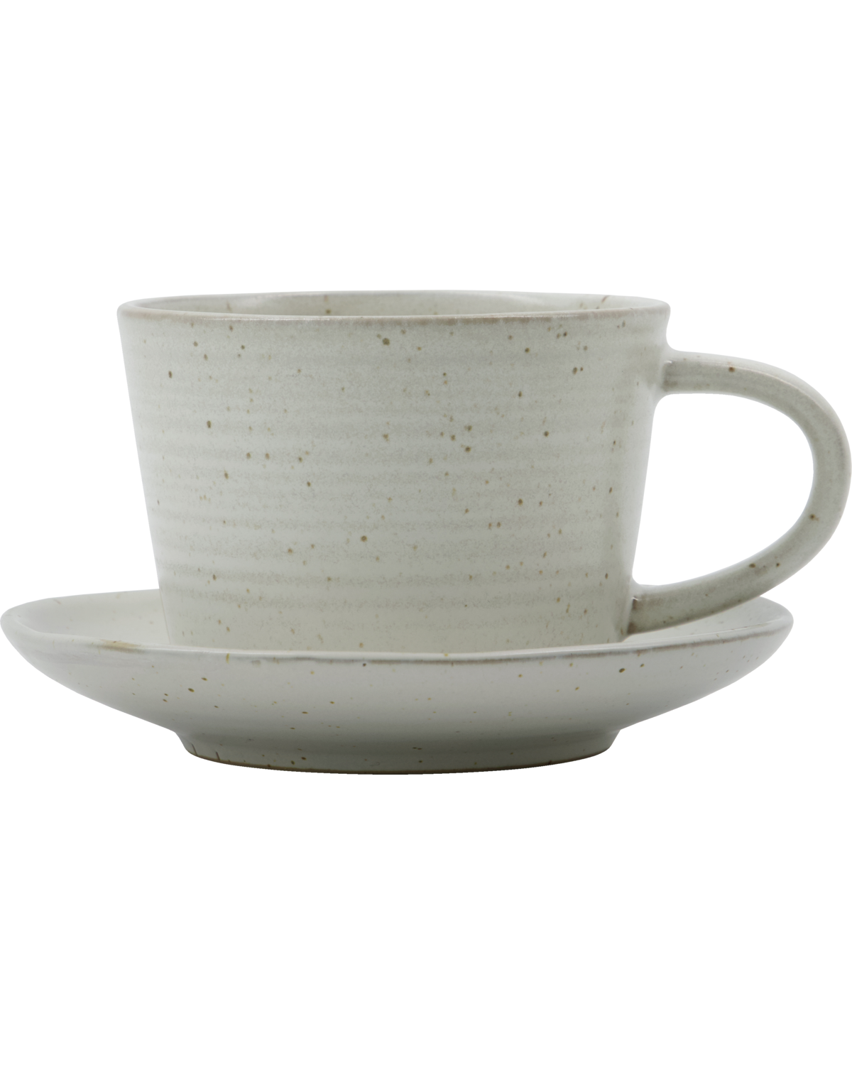 Kaffeetasse mit Untertasse Pion, Grau/Weiß