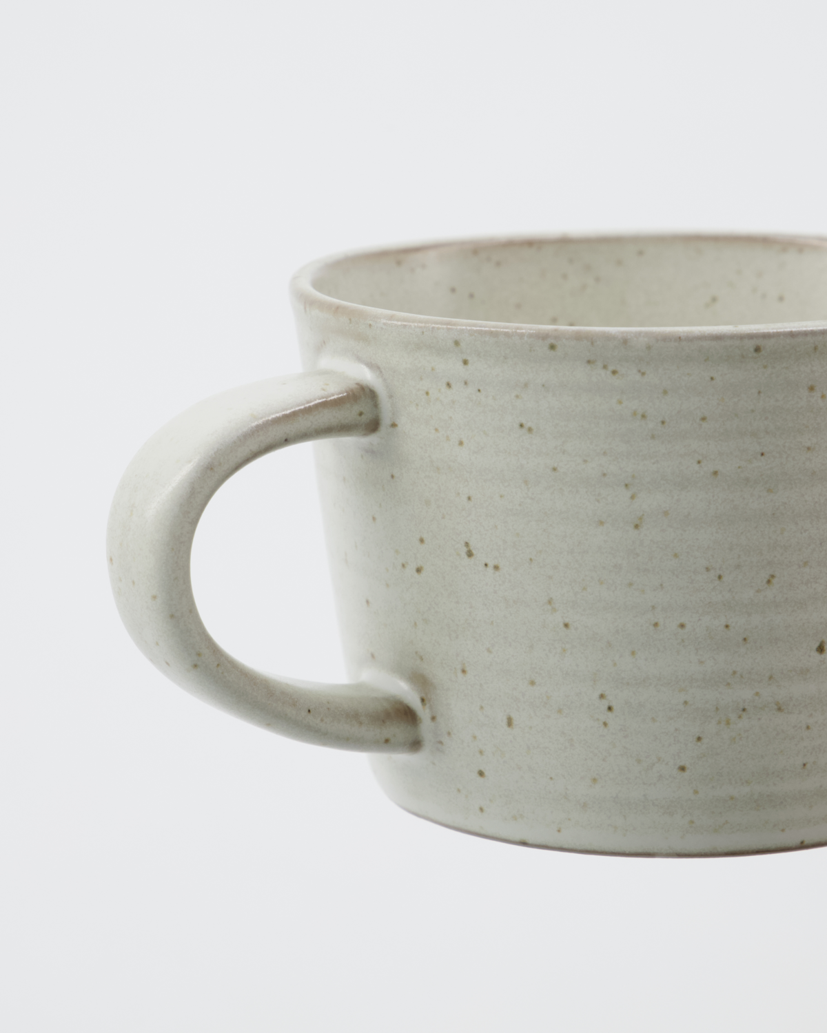 Kaffeetasse mit Untertasse Pion, Grau/Weiß
