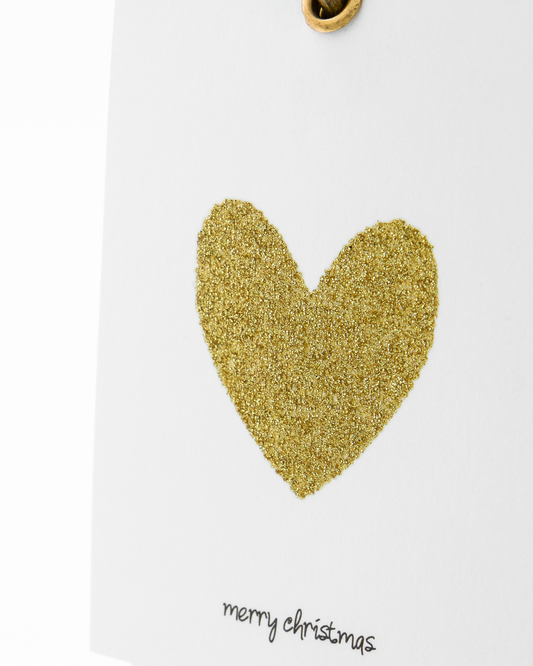 Geschenkanhänger Weiß/Gold