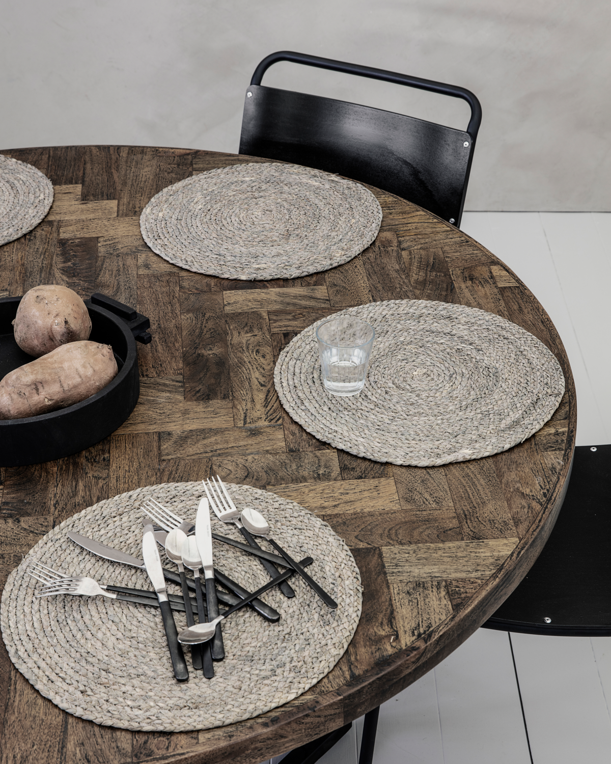 Tischset Circle, Hellgrau | 4er Set