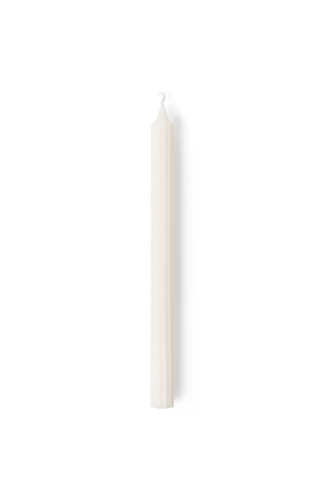 Geriffelte Tafelerze | Off White