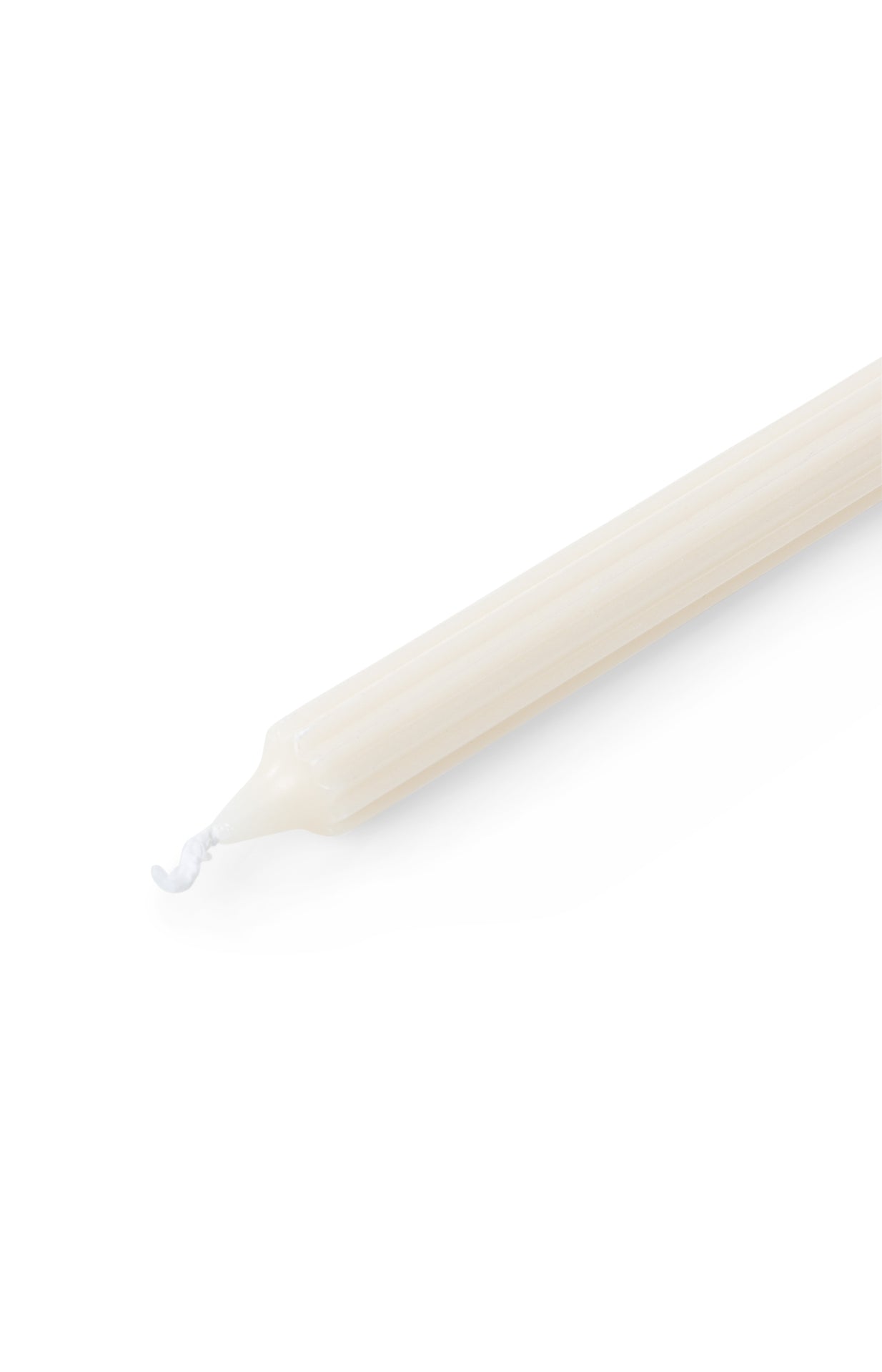 Geriffelte Tafelerze | Off White