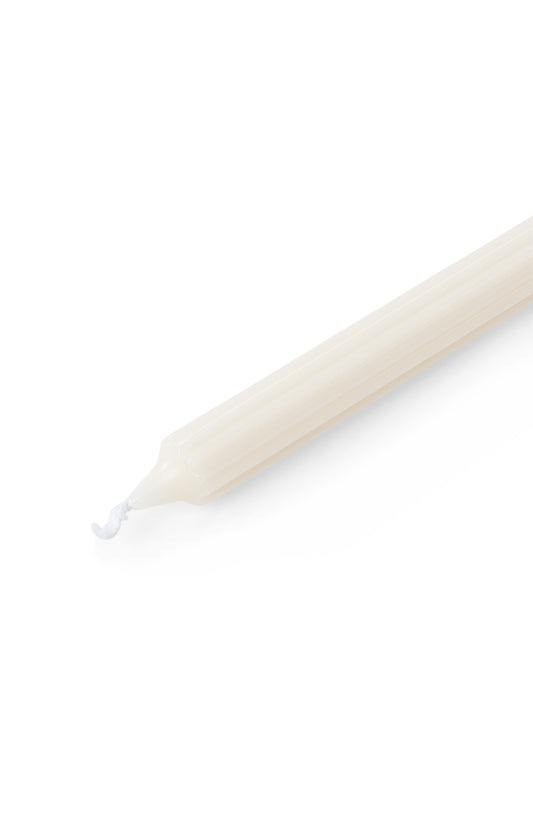 Geriffelte Tafelerze | Off White