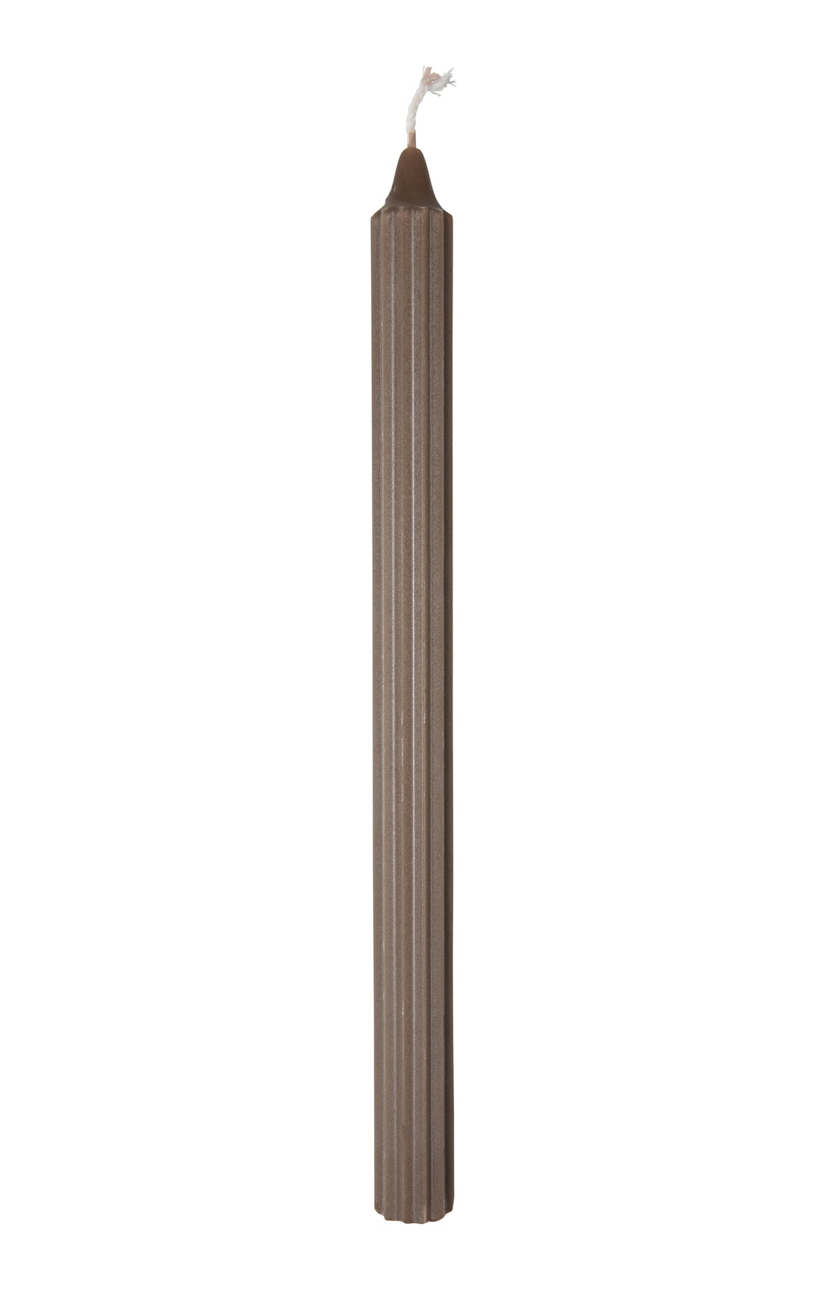 Geriffelte Tafelerze | Rustic Brown