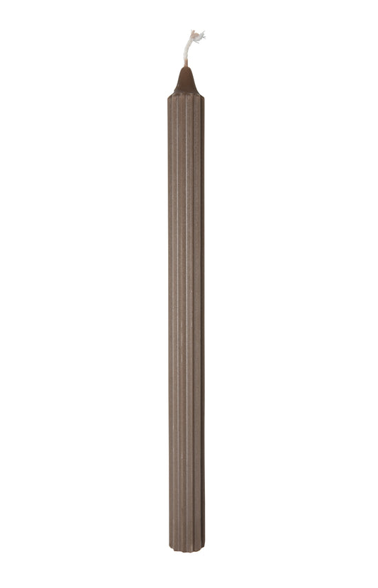 Geriffelte Tafelerze | Rustic Brown