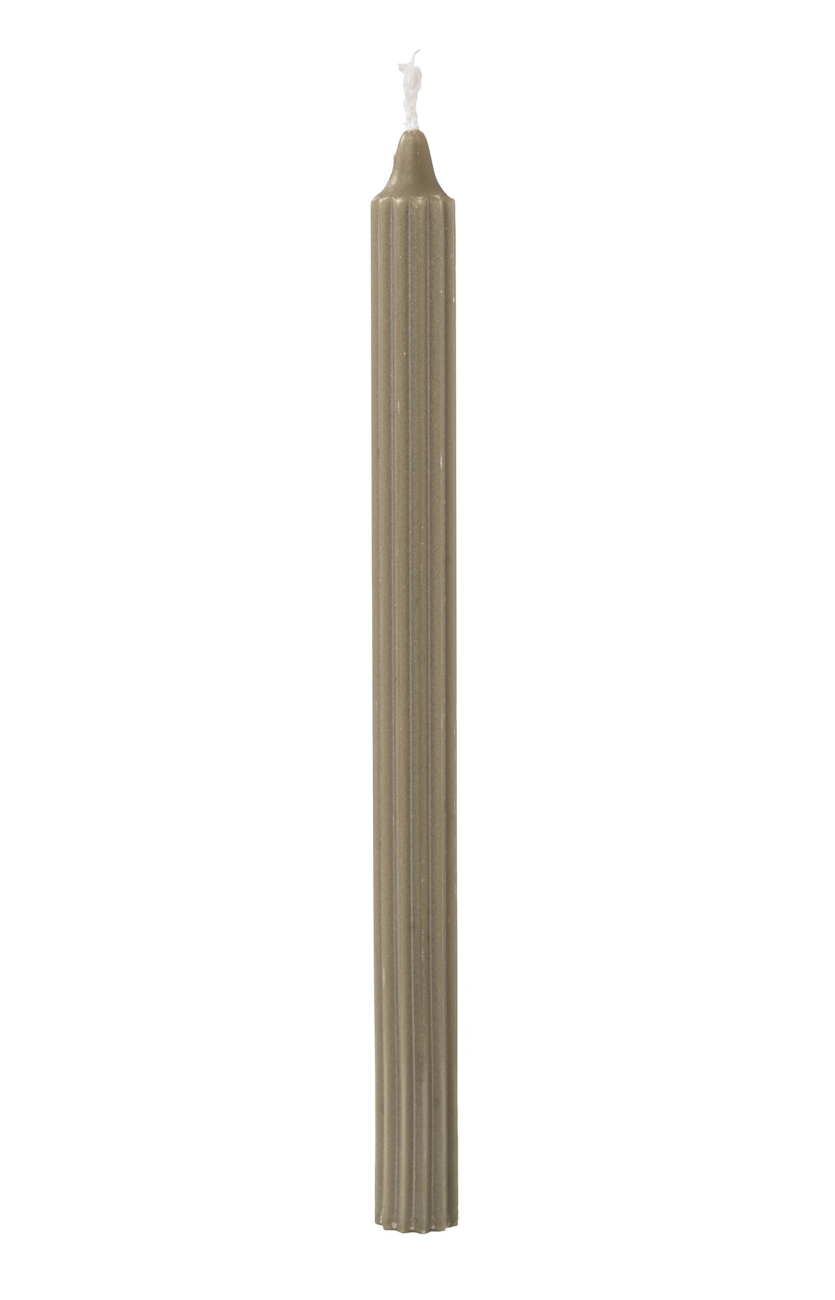 Geriffelte Tafelerze | Sage Green