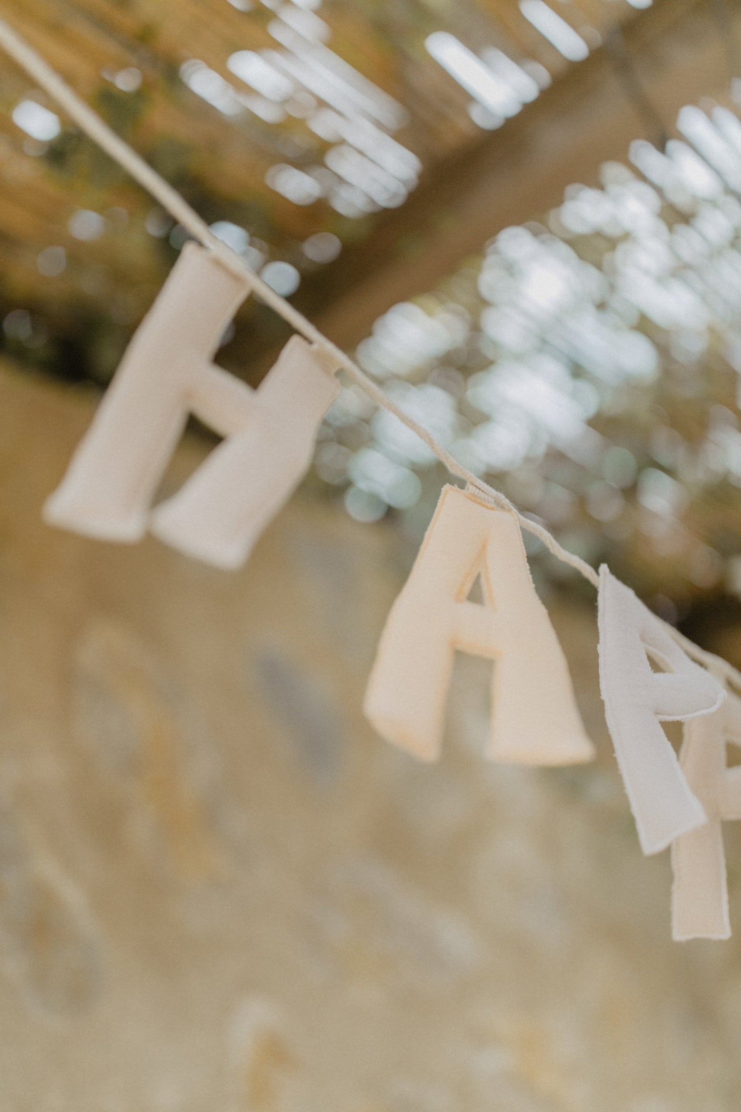 Girlande 'happy birthday' in lavender